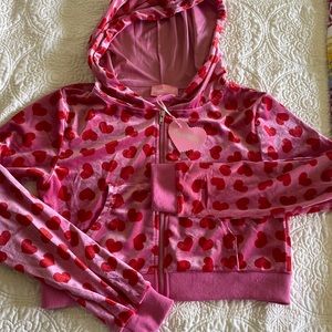 Cropped velour jacket